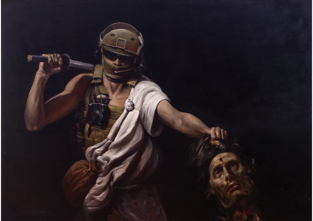 Dariusz Kaleta (ur. 1960), Siła i honor – David z głową Goliata, 2019