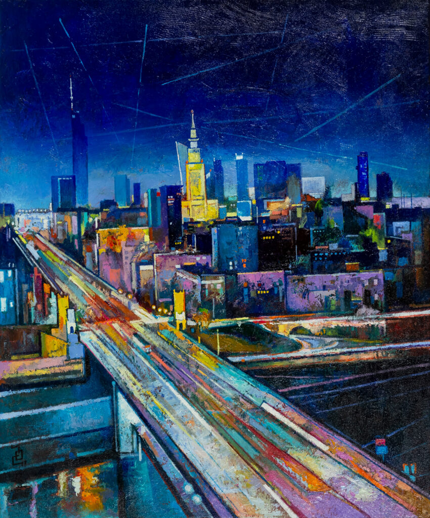 David Bagalishvili (ur. 1963), Warsaw at night, 2026