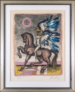 Franz Priking (ur. 1929), Kobieta ptak na koniu, 1970