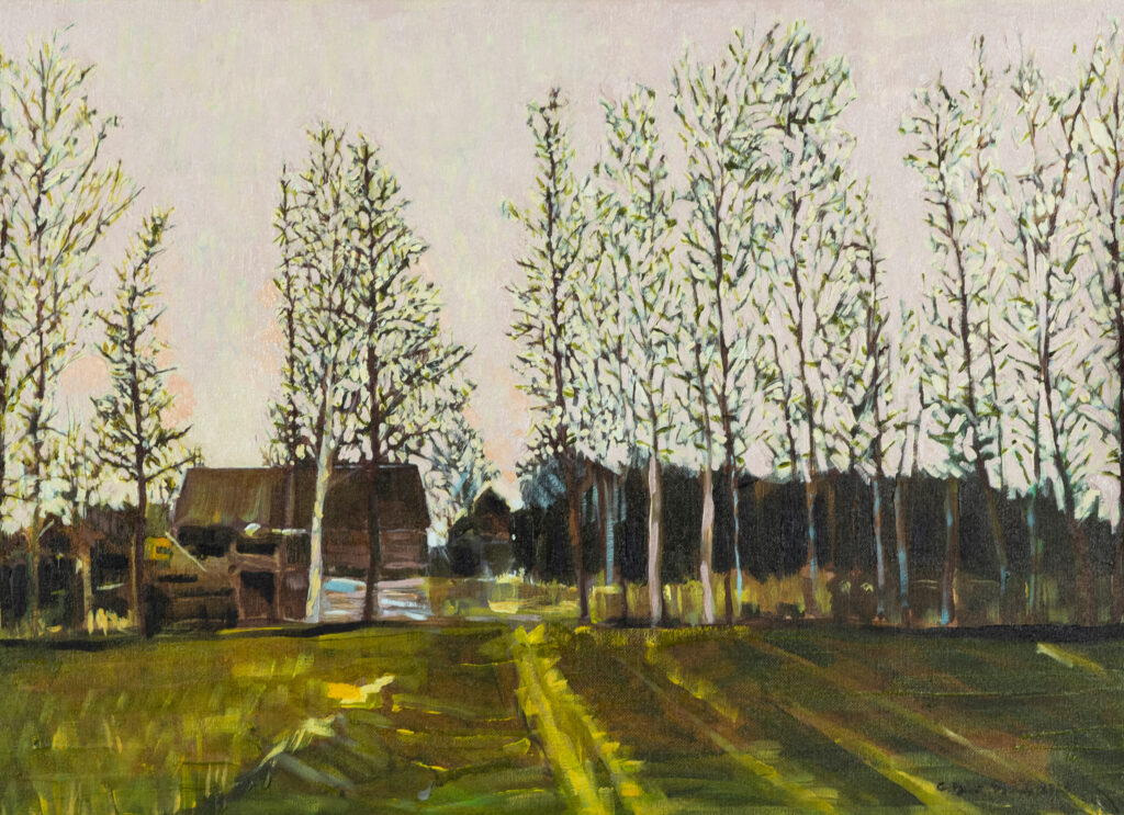 Paweł Daciuk (ur. 1977), Pulsujące drzewa – pejzaż Pachole, 2025