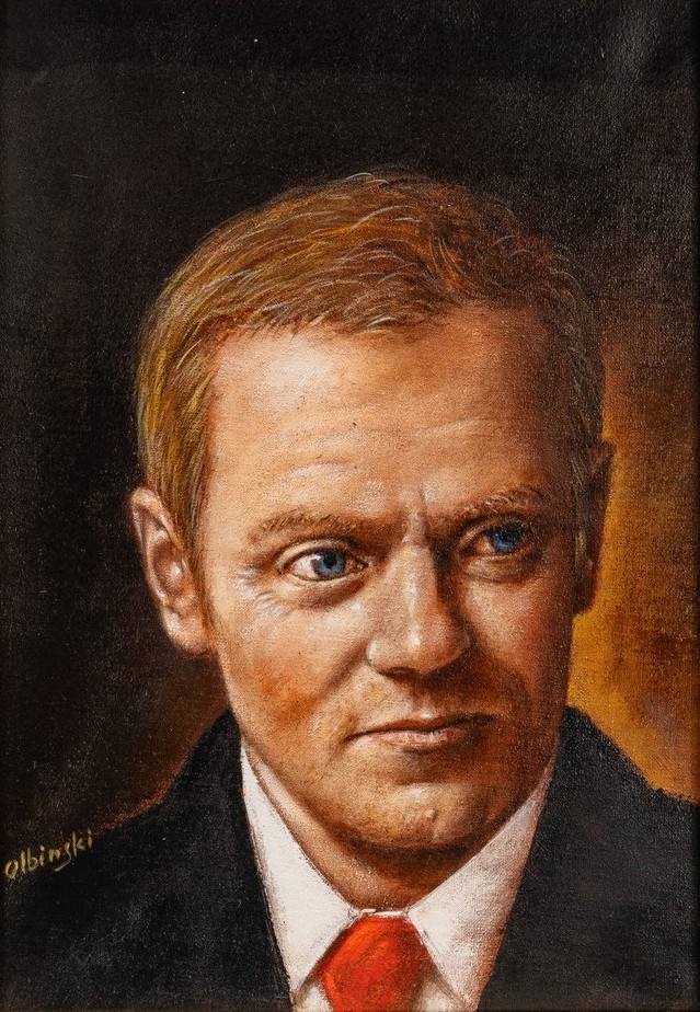 Rafał Olbiński (ur. 1943), Bez tytułu (Donald Tusk)